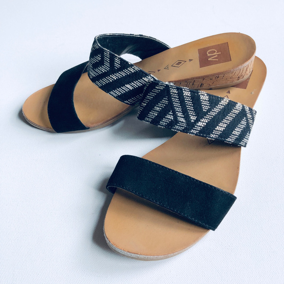 DV by Dolce Vita Shoes - DV Dolce Vita Aztec Woven Wedge Slide Sandals